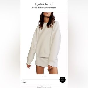 Cynthia Rowley Bonded Stretch Pullover Sweatshirt
